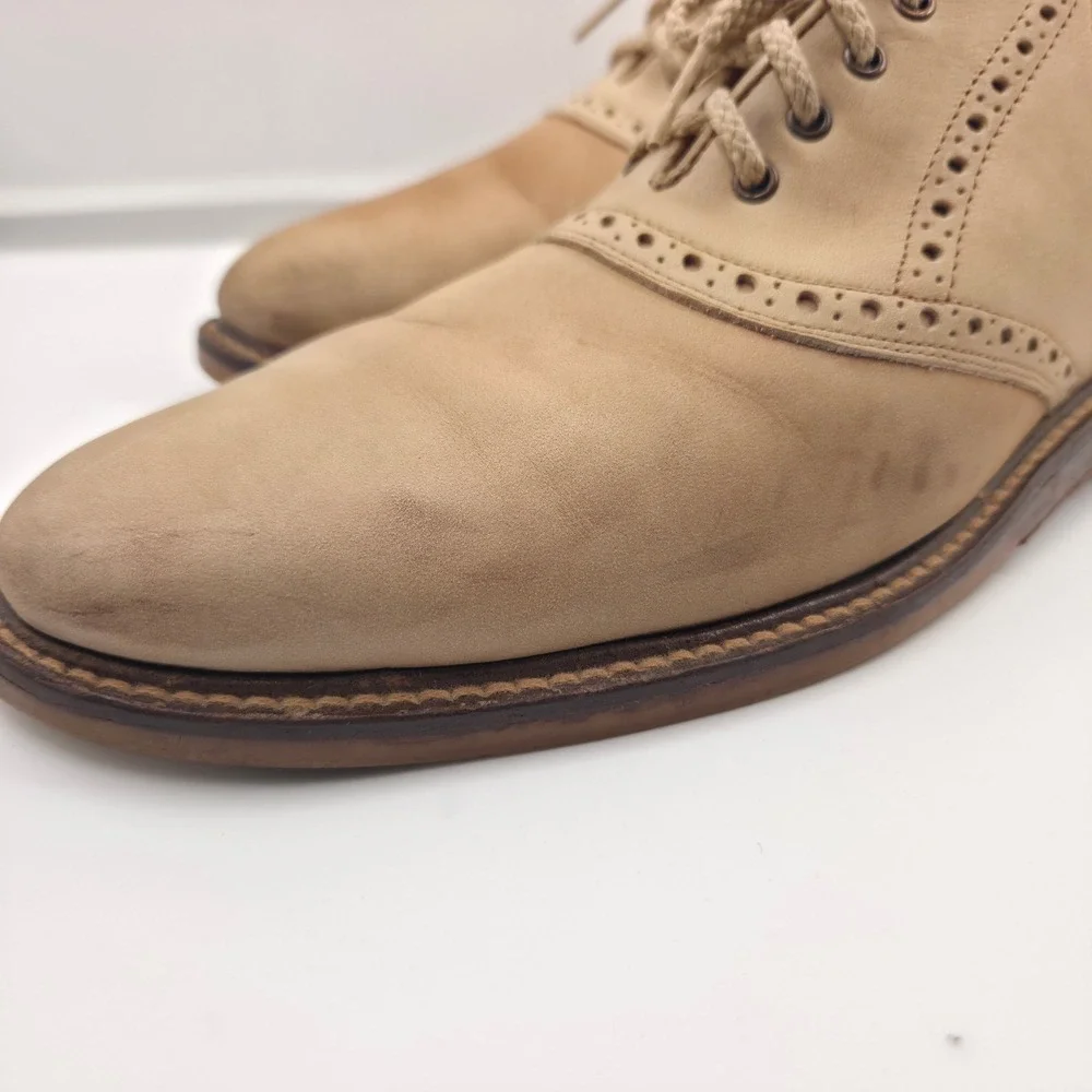 Cole Haan Mens Tan Beige Leather Saddle Shoes Oxfords 20-4173 Size 11 M